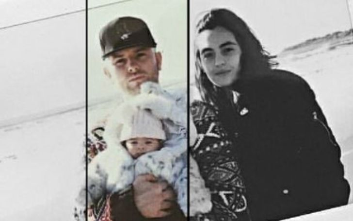 Brick Stowell with his ex-girlfriend, Alanna Masterson with their daughter.